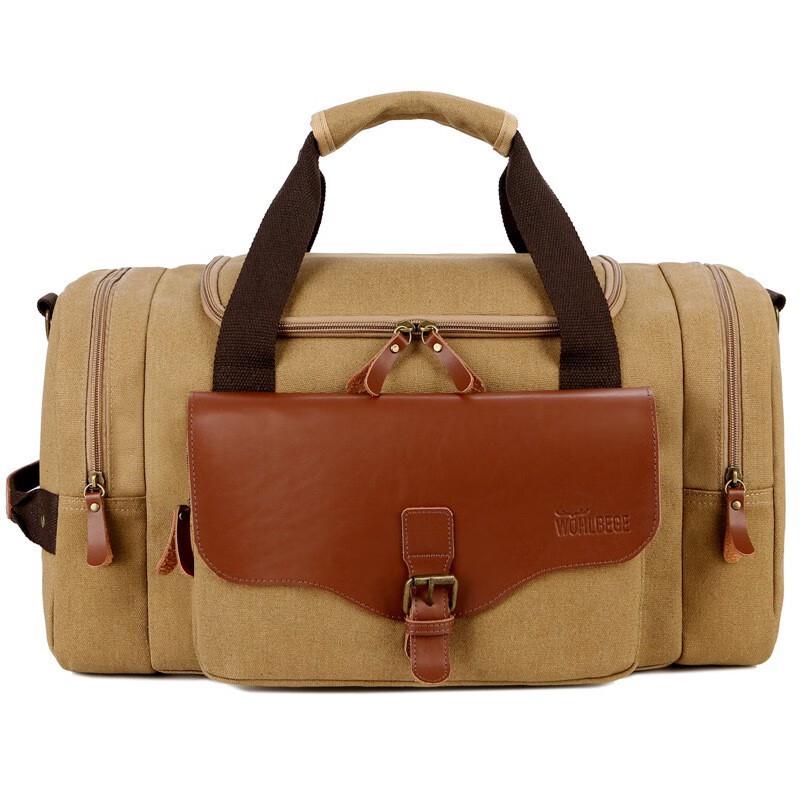 

LIDU Men s Canvas Travel & Shoulder Bag 36L