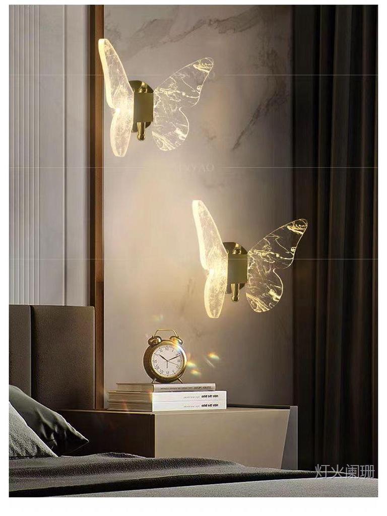 Modern Luxury Nordic Butterfly Wall Light - Minimalist Design for Corridor, Hotel, Bedroom, or TV Wall