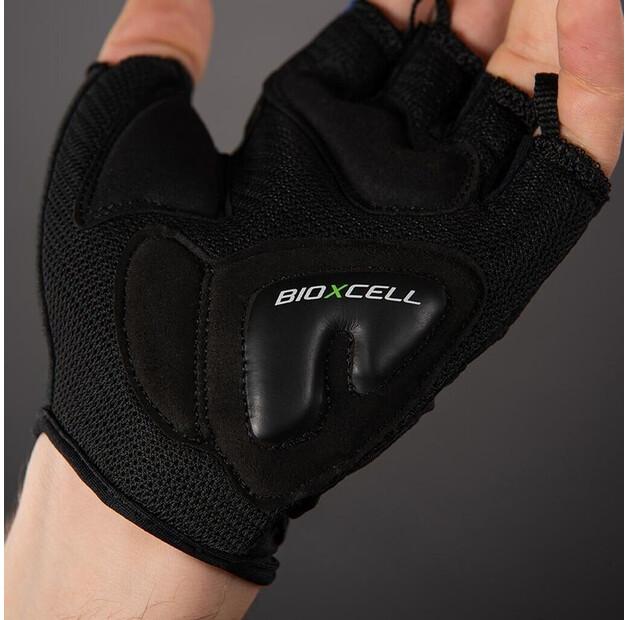 Cyklistické rukavice Chiba BioXCell Air (modrá/černá)