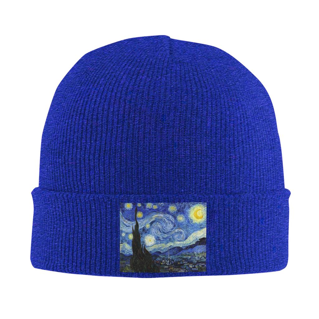 Starry Night Vincent Van Gogh Warm Knitted Cap Winter Knit Bonnet Hat Skullies Beanies Hip Hop Caps for Unisex
