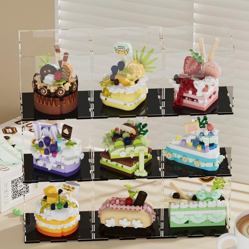 Lego-Compatible Birthday Cake Building Set: Swiss Roll Toy for Kids - Perfect June 1st Gift