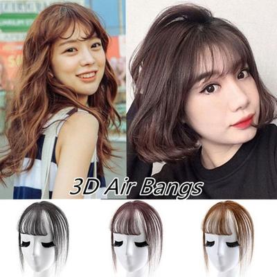 3D Air Fringe Ultradunne naadloze nephaarverlenging Bang Pruik Haarstukje