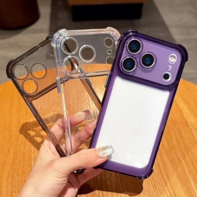 Airbag Shockproof Armor Phone Case For Air 16 15 Plus 14 17 Pro Max 13 12 11 16e Transparent Protective Hard Cover Funda