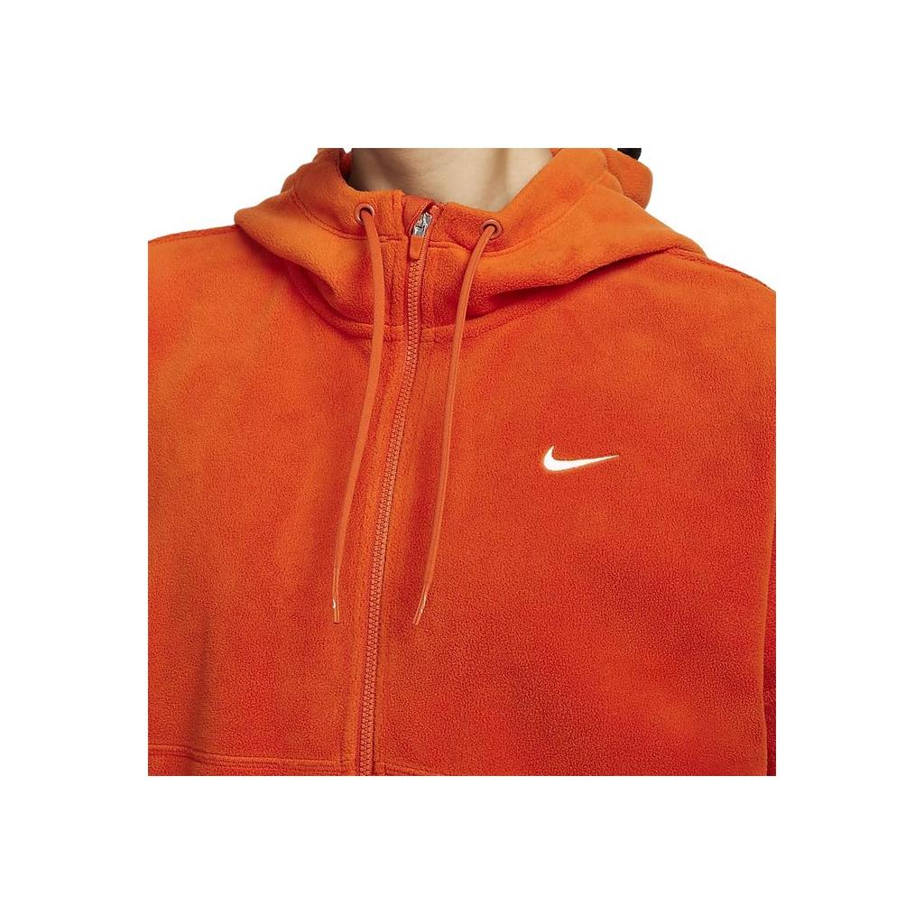 Nike Therma-Fit One Solid Color Hooded Casual Zip Fleece Jacket Women Jackets Campfire-Orange FB5639-893