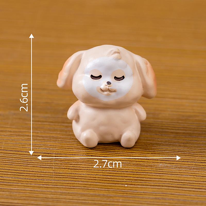 Miniature Cartoon Dog Micro Landscape Resin Ornaments For Home Decoration Kawaii Animal Puppy Figurine Desk Room Decor Gift