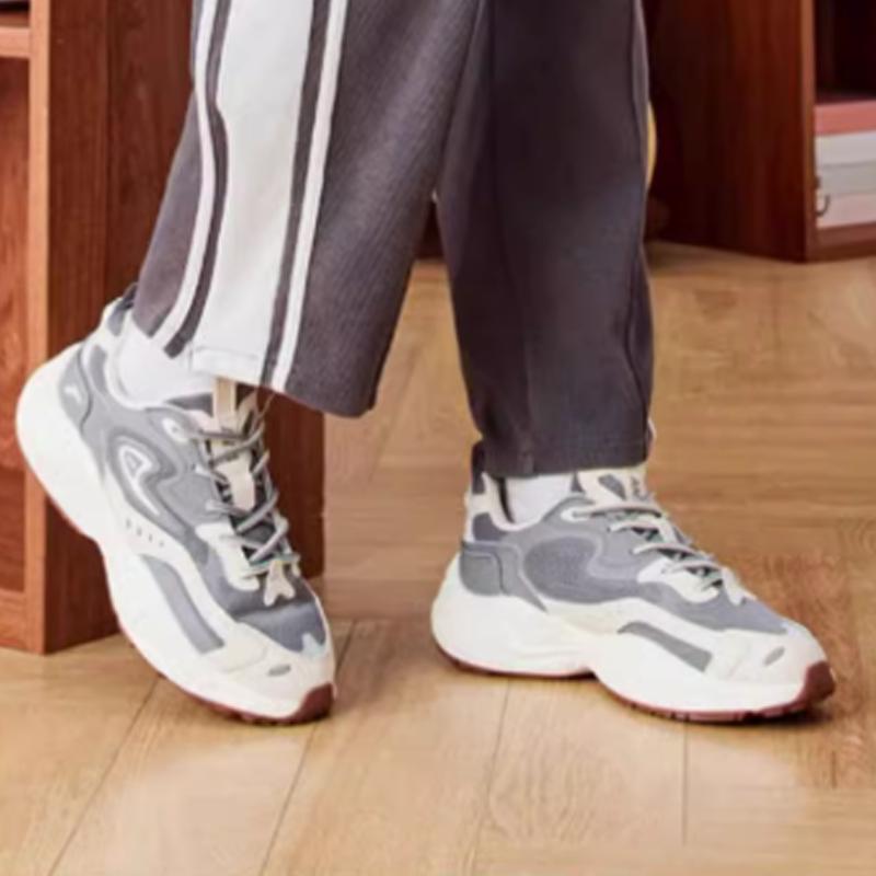 New Anta Anti-Slip Wear-Resistant Low-Top Chunky Sneakers Men's Gray 912348836-8