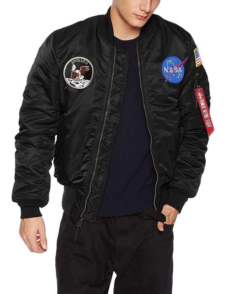 Alpha Industries Apollo Outerwear TA0113 Size M MA-1 Black,