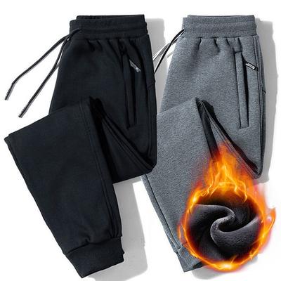 1PC Thick Plus Fleece Pants Jogging Pants Elastic Waist Sportwear Trousers Joggers Winter