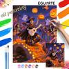 Coco Pumpkin Guitar Painting Kit Hand Painted Home Decor Gift