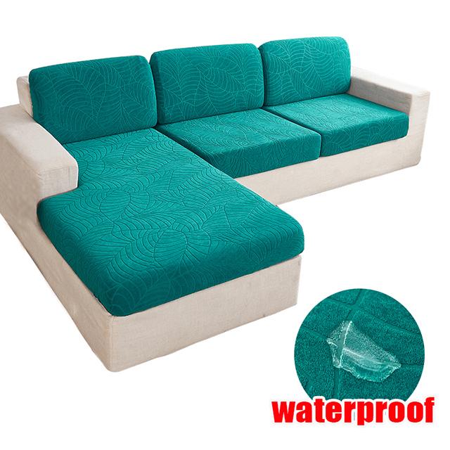 

Водонепроницаемый жаккардовый чехол на сиденье дивана, однотонный эластичный чехол для дивана, L-образный угловой чехол для дивана, защита для мебели в гостиной Normal Size (S)-1pc