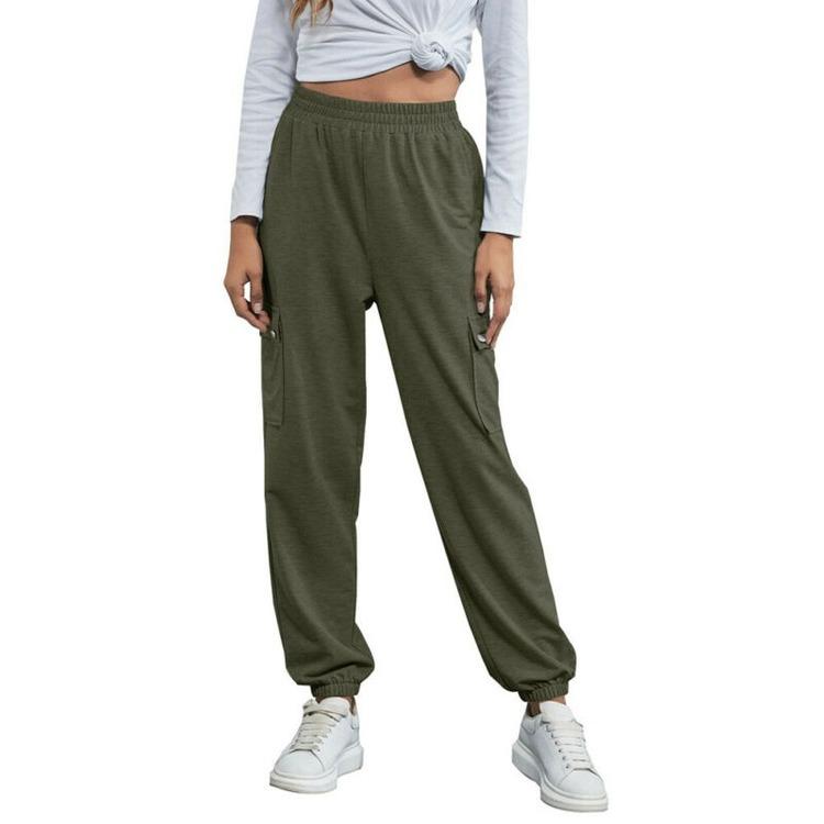 Female Solid Color Sports Trousers 