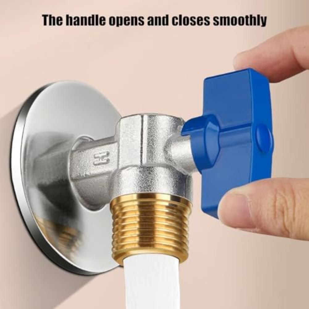 1pc Brass Angle Valve Leak-Proof Water-Saving 0.5-inch Connection Valve For Bathroom Heater Plumbing Systems