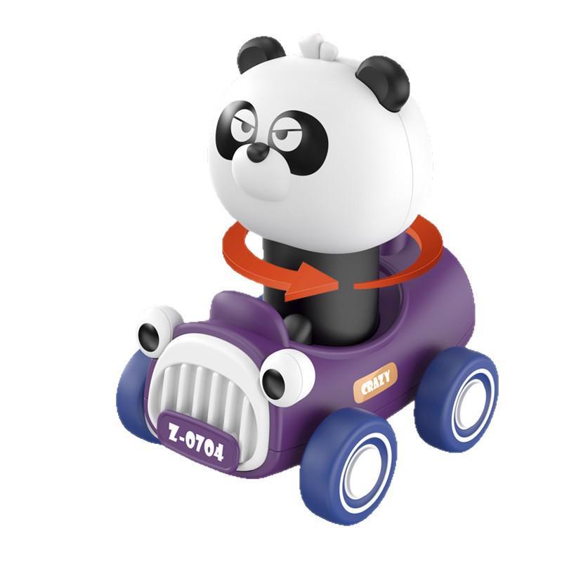 Cross-border Cartoon Animal Toy Car: Rotatable Head, Inertia-Powered, Drop-Resistant for Kids