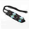 Metal Women Braided Belt Hand Woven Colourful Women's Belt Fashion Ethnic Bead Waistband  Skirt