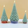 3D Christmas Tree Candle Mold Silicone Mould for Candle Making Handmade Soap Fondant Cake Epoxy Resin Mold DIY Craft