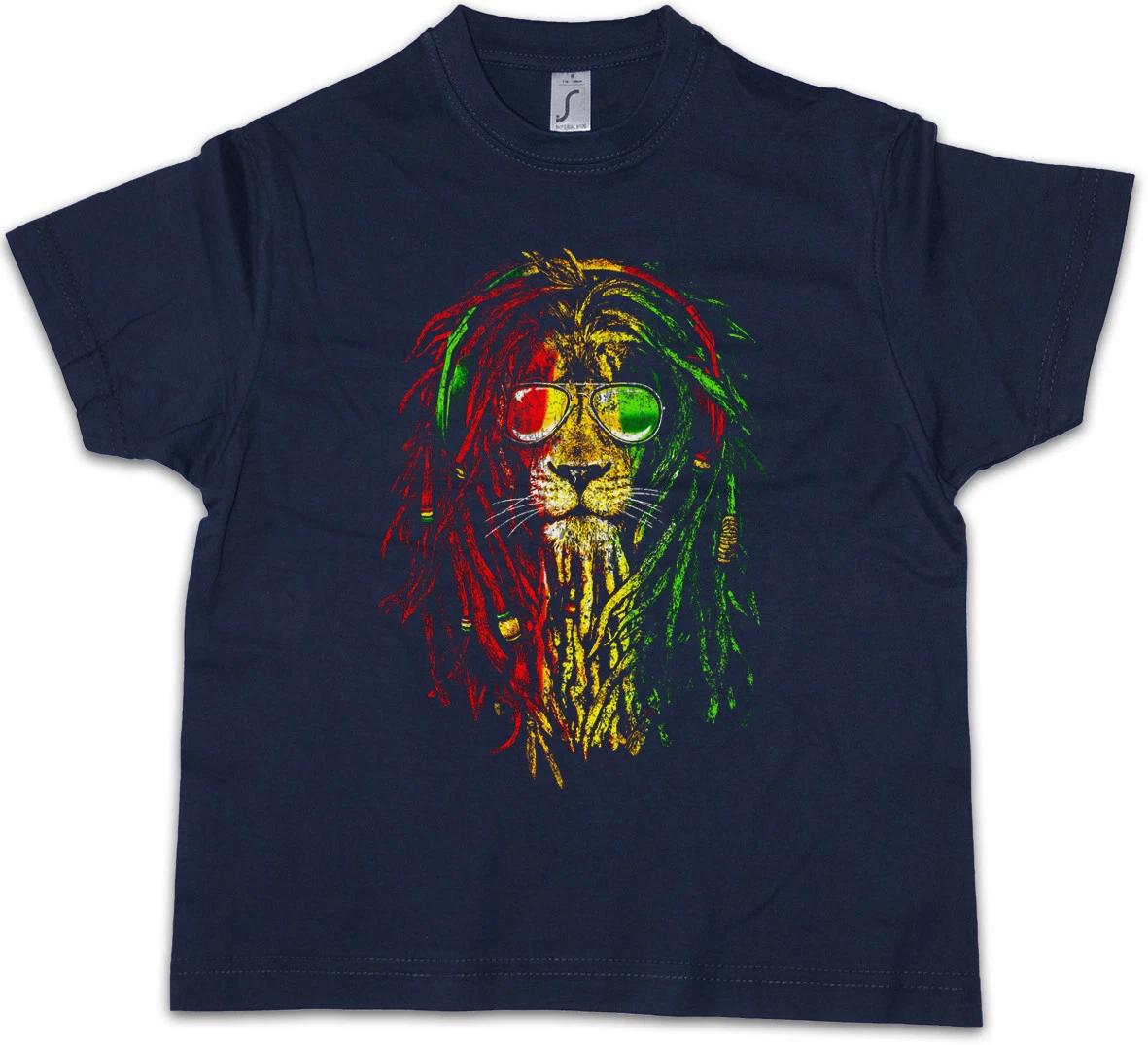 RASTAFARI LION I Kids Boys T-Shirt Bob Reggae Marley Jamaica Haile Selassie 100