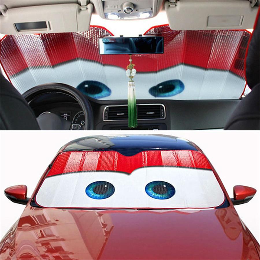 Car Cartoon Window Foils Eye Heated Windshield Sunshade 51.2 x 27.56 inche