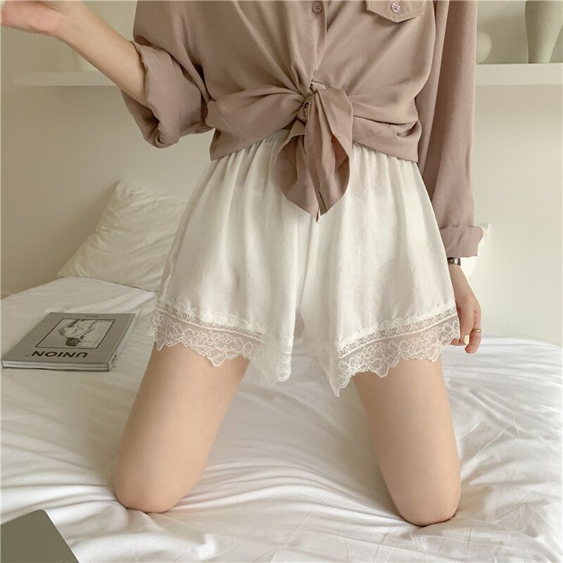 

Защитные штаны Женщины могут носить шорты кружевные леггинсы свободные большие размеры пижамные штаны Главная One Size белый