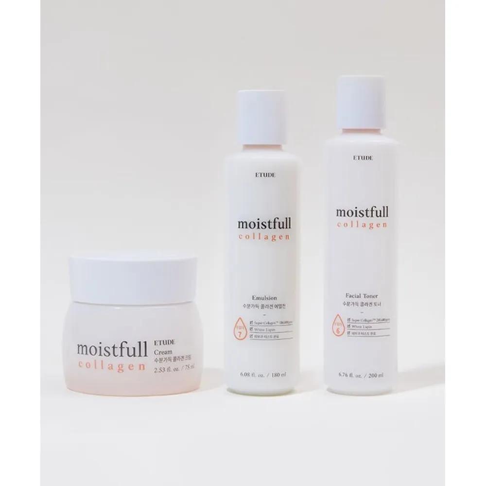 [Kollagen Feuchtigkeits-SET] Feuchtigkeitsreiches Kollagen 3-teiliges Set (Toner 200ml + Emulsion 180ml + Creme 75ml)