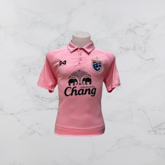 Thailand National Football Soccer Training JERSEY CHEER Fan Print Vintage Quick Dry Polo Shirt Short Sleeve Uniform Elephant Logo Men Women Unisex