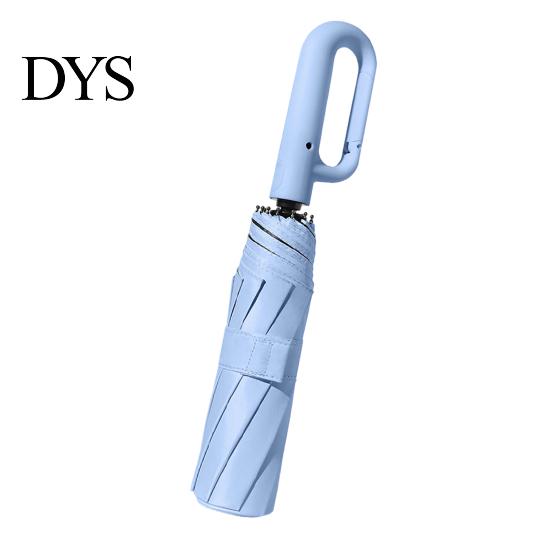 10 Ribs Umbrella Automatic Folding with Carabiner Handle, UV Rain Protection Travel Portable Sun Umbrella, Windproof 10-Rib for Women Men Lightweight
