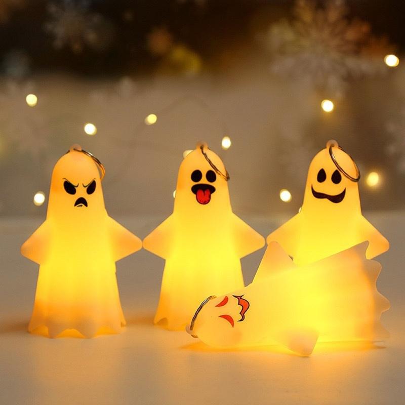Glowing Plastic Ghostly Lamp Ornamentation Easy Hanging Light Design Safe For Kids Holiday homes Decoration Garden Display