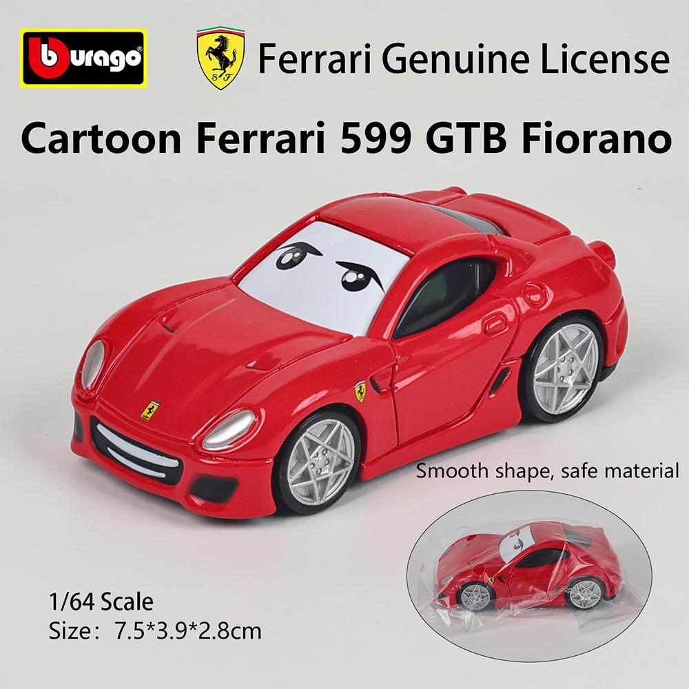 Ббураго 1:43 Официально лицензированная Милая Игрушка Q-Версии Ferrari F1 F10 599 Gtb Из Сплава Роскошный Автомобиль Литая Модель Автомобиля Игрушка Подарок red