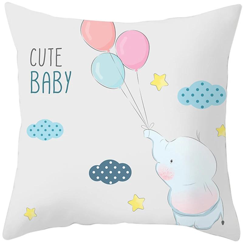 Cute Animals Printing Throw Pillow Case Home Decor for Sofa Bedroom Polyester Cushion cover Designer Funda Cojines x