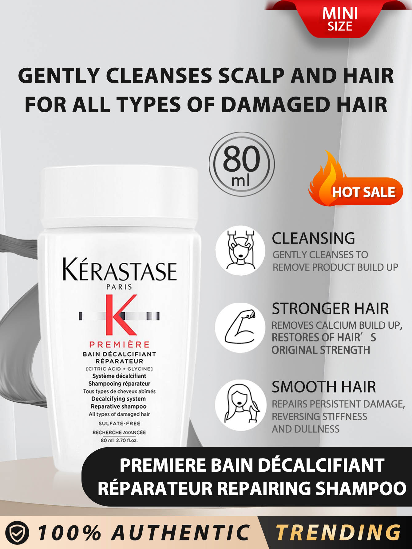 Kerastase [Mini] Premiere Bain Décalcifiant Réparateur Repairing Shampoo 80ml