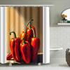 Chili Pepper Shower Curtain Rustic Farmhouse Kitchen Decor Spicy Food Print Bathroom Set Waterproof Modern Artistic Home