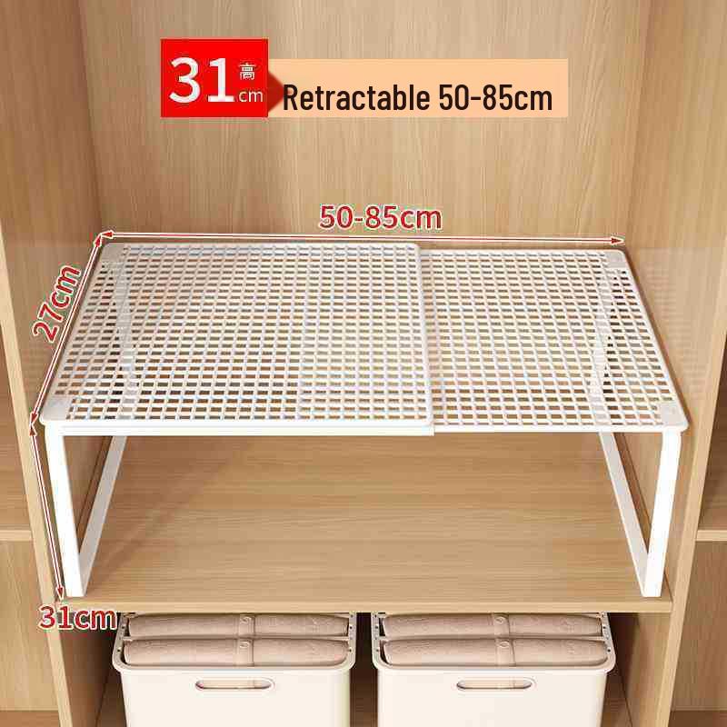 Retractable Wardrobe and Shoe Cabinet Shelf Divider for Dorms