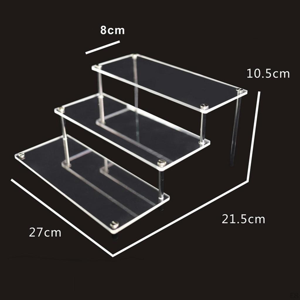 Acrylic Display Rack, Tiered Holder Riser Tier Holder, for Desktop