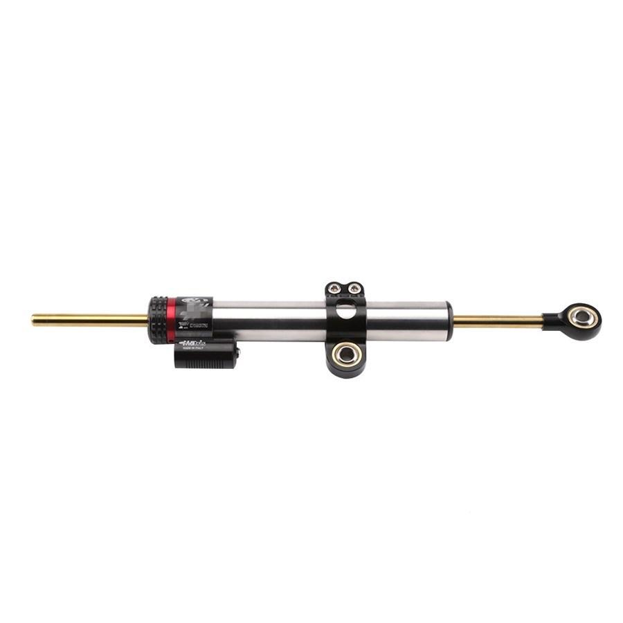 Black+Silver Lengthened Motorbike Steering Damper Stabilizer CNC Aluminum 34.2cm
