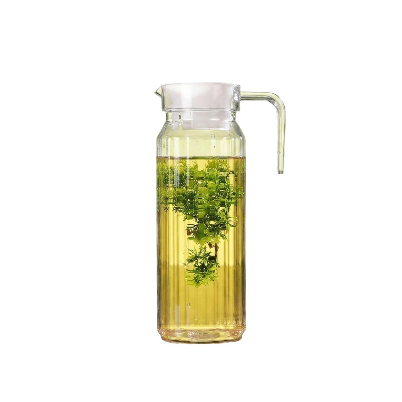 

English: Acrylic Pitcher Plastic Juice Jug Heat Resistant PC Water Pot for Restaurant Bar one size білий