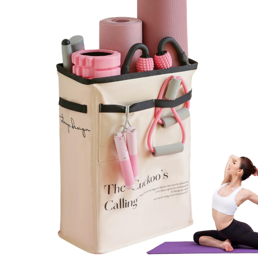 

Yoga Mat Organizer Yoga Mat Storage Racks Yoga Mat Holder For Yoga Mats Foam Roller Dumbbells And Resistance Bands жовтий