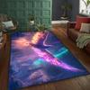 Crystal Velvet Carpet, Colorful Phoenix Aurora, Washable, Suitable for Living Room/kitchen/dining Room/office/balcony