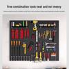 Universal Wall-Mounted Pegboard Storage Rack with Stainless Steel Shelves