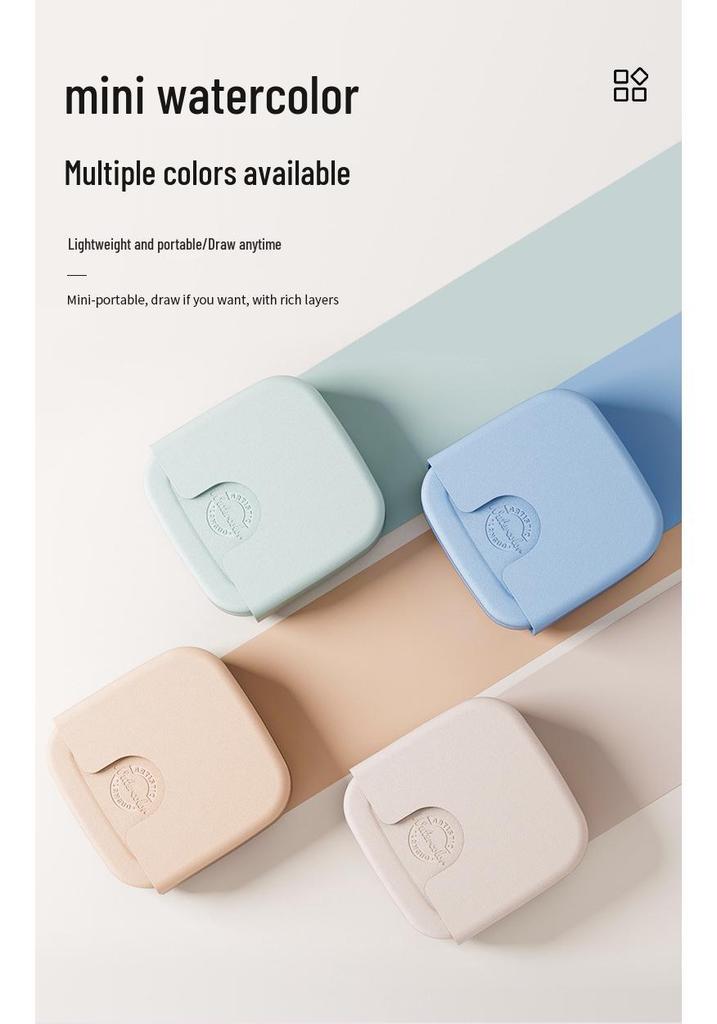 Lan Guo S618 Solid Watercolor Mini Palette - Rich Colors, Beginner-Friendly, Portable Painting Set