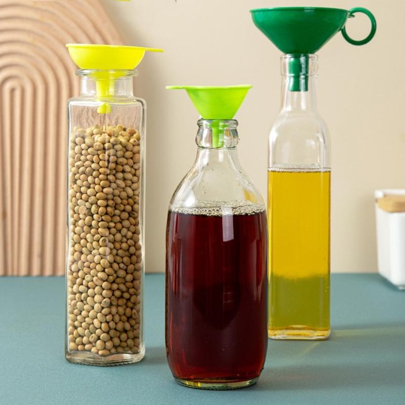 3-Piece Funnel Set Kitchen Plastic Large-Caliber Small-Large Oil And Wine Funnel Dispenser Tool