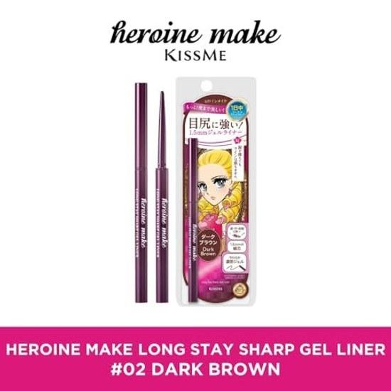 Heroine Make Long Stay Sharp Gel Liner 02 Dark Brown 0.07g Dense Waterproof Formula