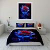 "Glowing Rose Artwork Set Decor" Soft Skin-Friendly Bedding Set Includes 1 Duvet Cover And 2 Pillowcase Gift