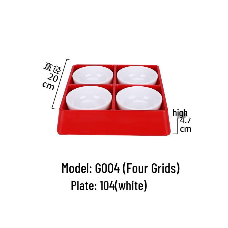 Qianxing Chinese Style Melamine Divided Serving Platter