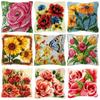 Flower Series Latch Hook Pillow Hooks Hand Knitted Embroidery Carpet Pillow Unfinished Embroidery Latch Hook Kits Smyrna Package