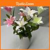Realistic Cloth 3d Artificial Lilies Flowers For Wedding Decor Props Home