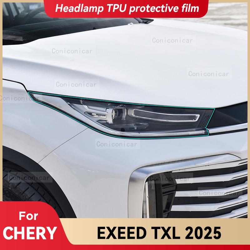 Pour CHERY EXEED TXL 2025 Film Protecteur Transparent en TPU pour Phare de Voiture Autocollant Changement de Couleur Teinté pour Phare Avant Accessoires
