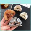 Elegant Korean Style Acetate Alloy Hair Clip Vintage Half Moon Design For Women