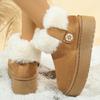 Furry Soft Thick Bottom Snow Boots Women 2025 Winter Warm Fluffy Fur Ankle Boots with Platform Pearl Decoration Designer Shoes