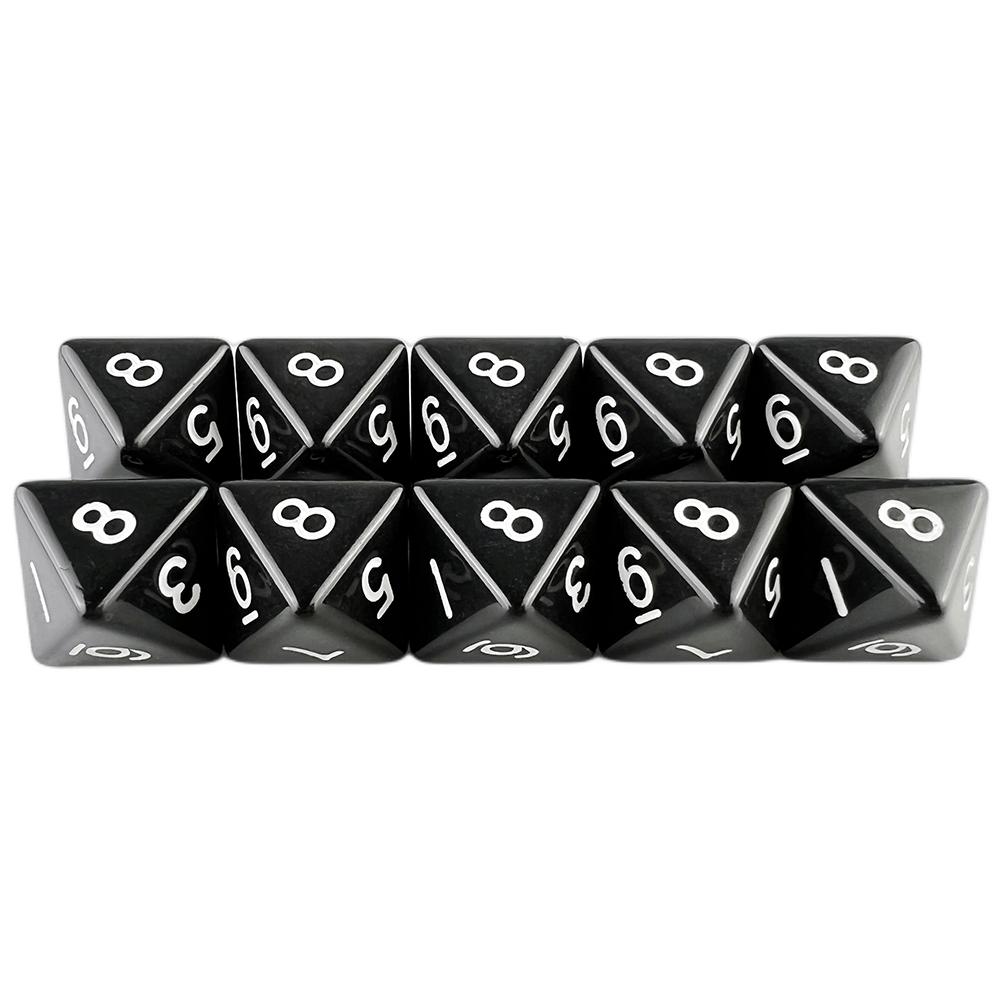 D8 Multi-sided Dice 15.5 Mm Digital Dice Game Set 8 Sided 10 Pcs for Board Games