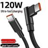 120W Dual Type-C Fast Charging Cable for Apple 15/16, Huawei Phones, and Laptops - 6A Efficiency