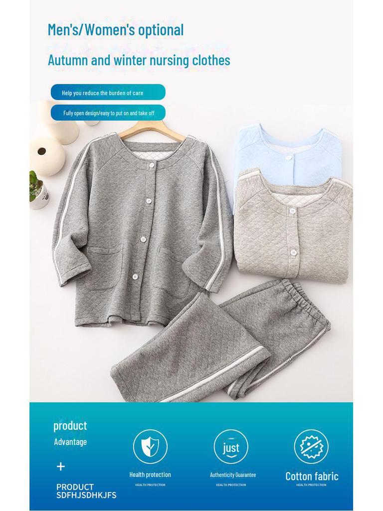 Easy On/Off Patient Gown and Rehabilitation Pants for Elderly, Arm Fracture, or Chemotherapy Patients